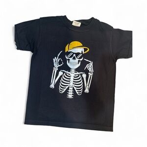 6 7 Halloween Kids Black Skeleton Graphic Kids T-Shirt Funny Trends